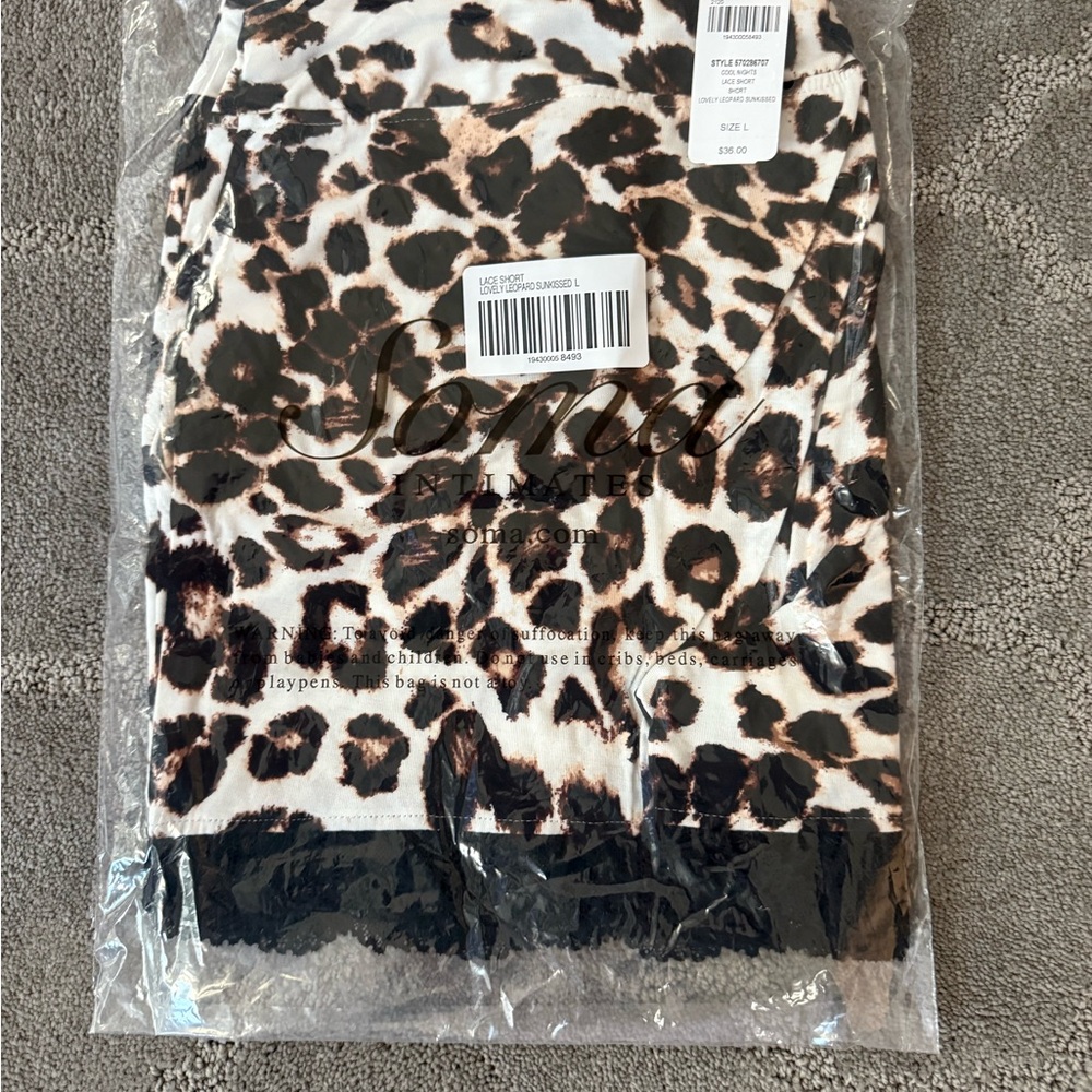 Soma Lovely Leopard Lace Shorts